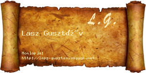 Lasz Gusztáv névjegykártya